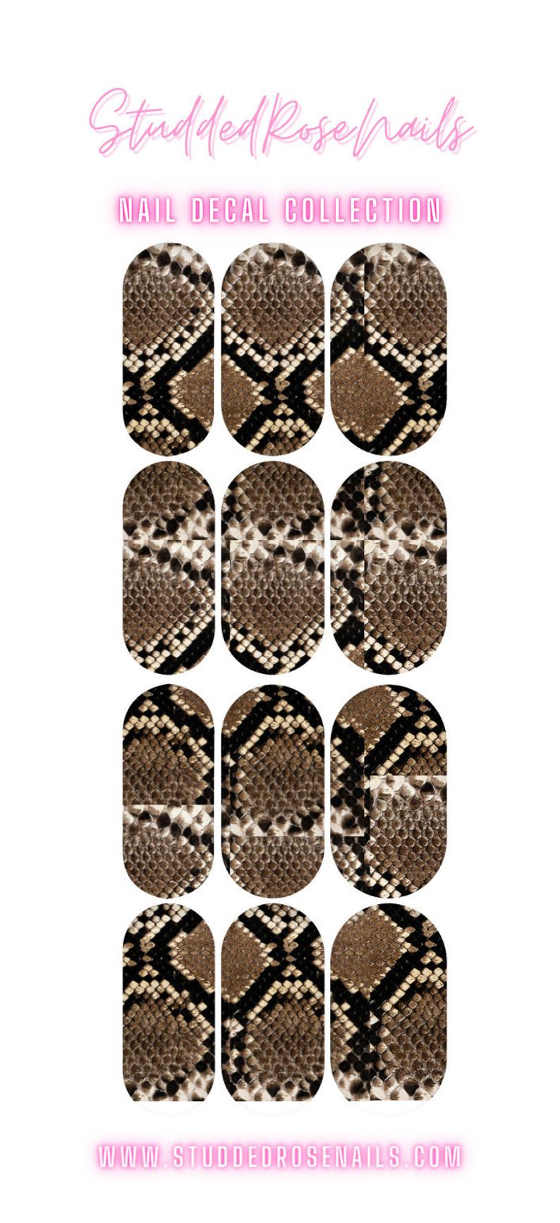 Snake Print-BLACK/BROWN | Water Decals